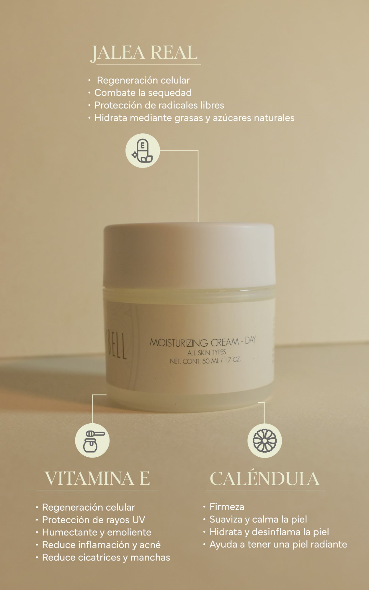 Or’ Bell | Crema Facial Nutritiva con Jalea Real