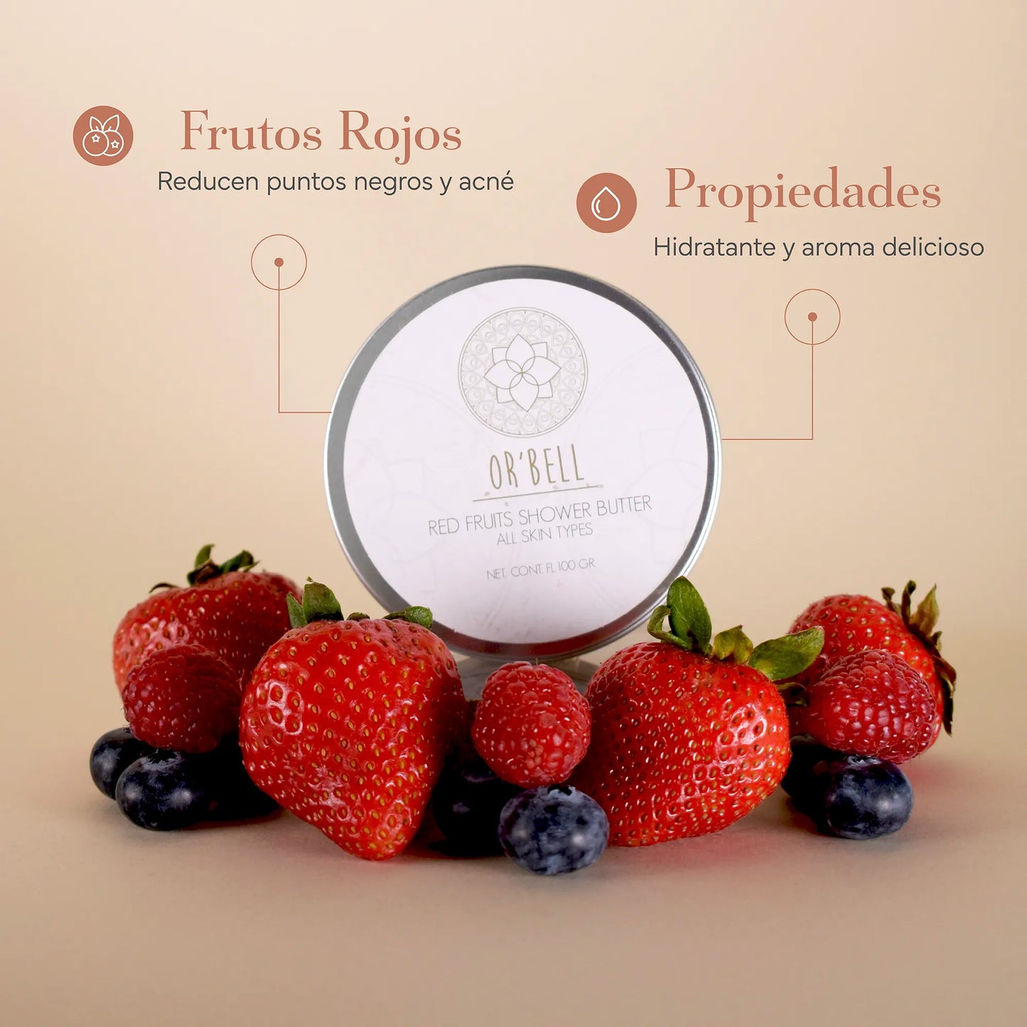 Shower Butter Red Fruits| Manteca Corporal Frutos Rojos